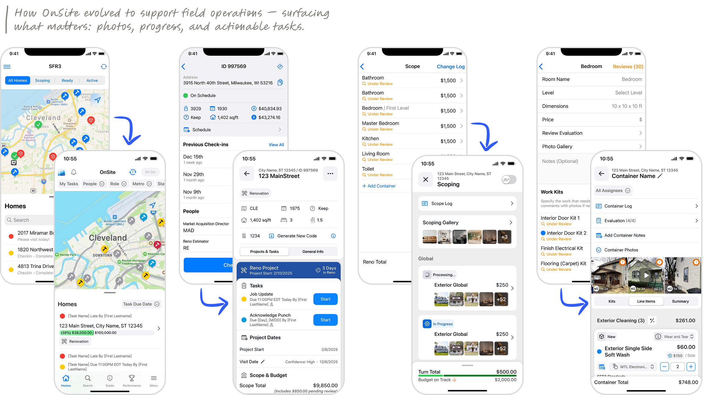 Evolution of OnSite App